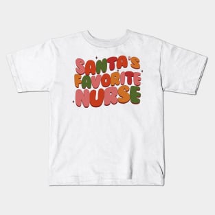 Santa's Favorite Nurse Kids T-Shirt